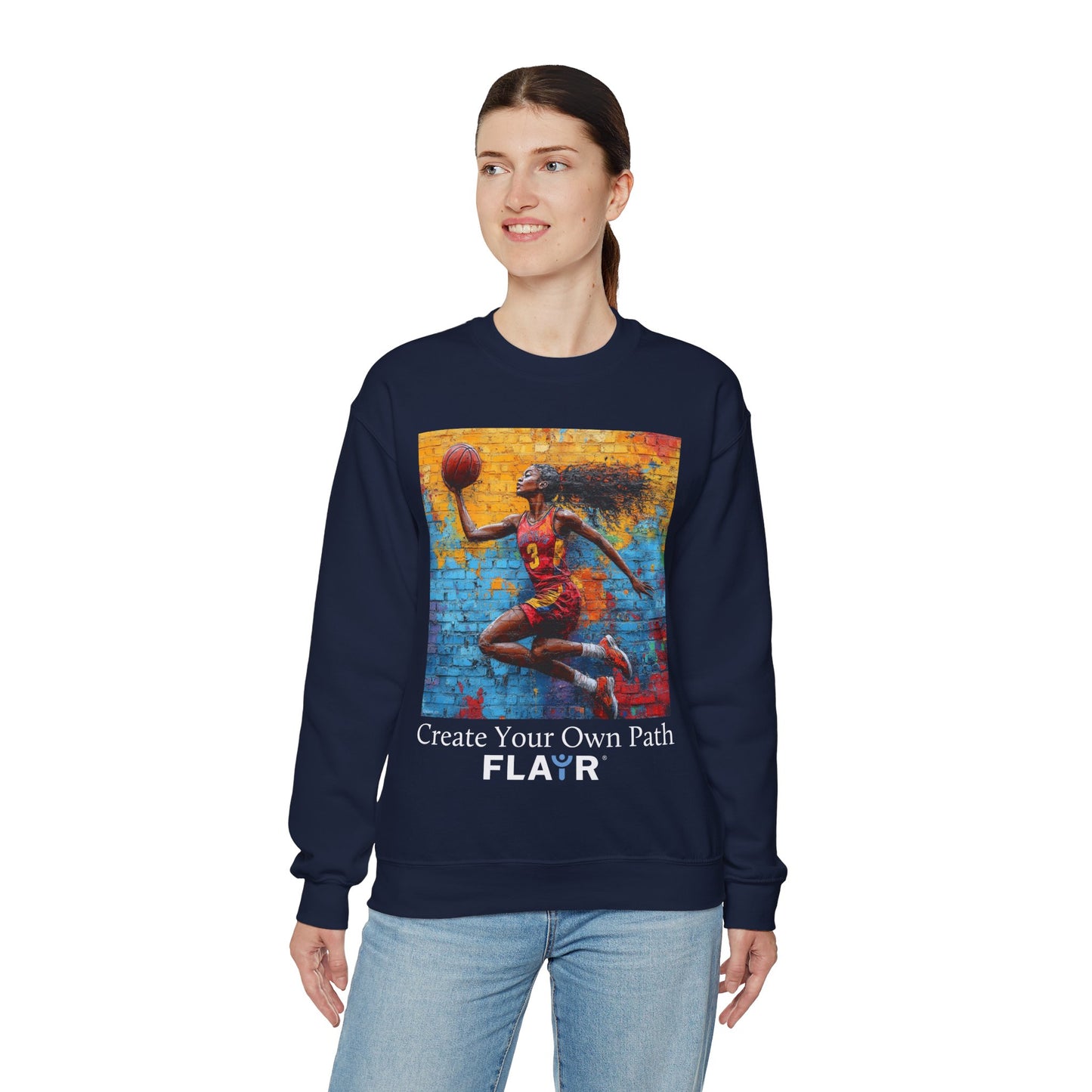 Rise And Shine with Purpose. Unisex Heavy Blend Crewneck Sweatshirt.