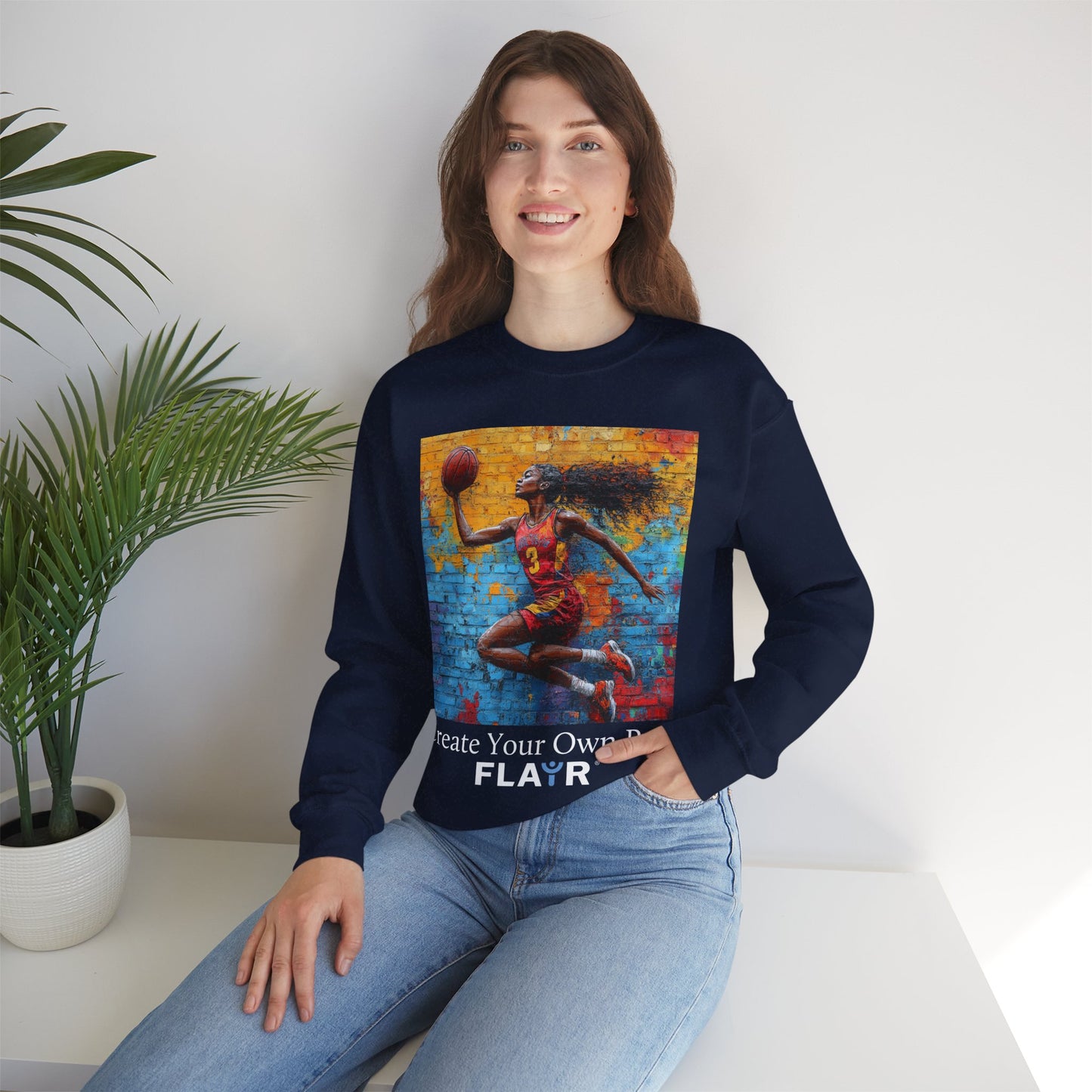 Rise And Shine with Purpose. Unisex Heavy Blend Crewneck Sweatshirt.