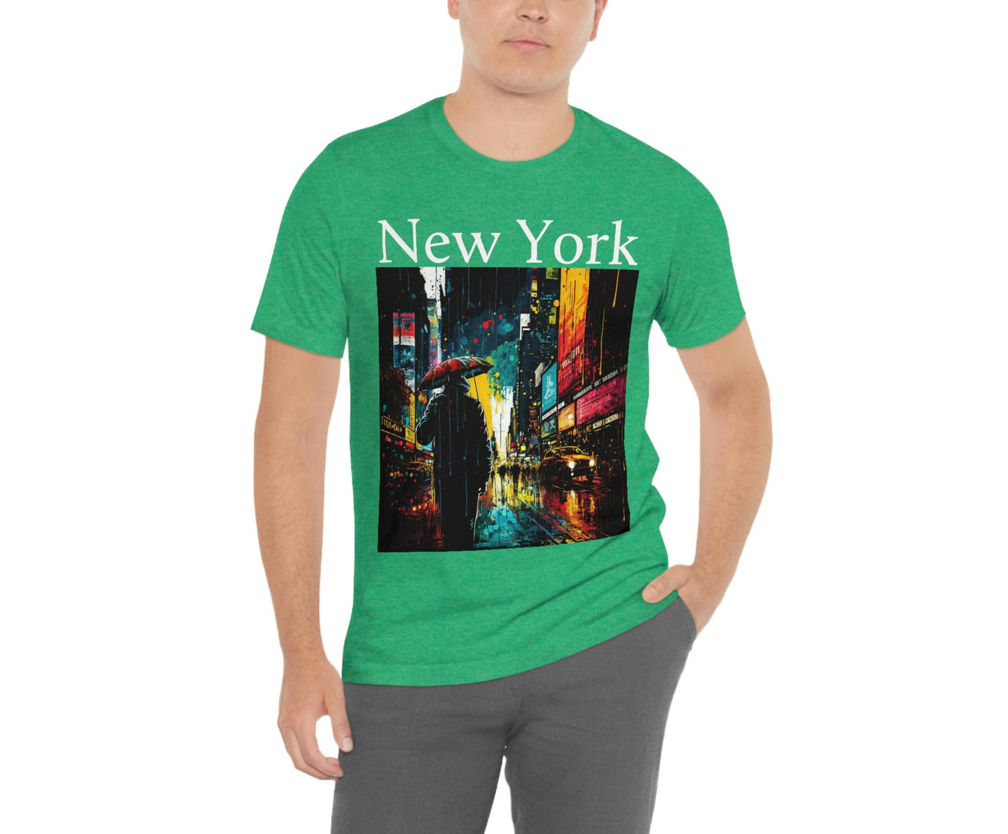 Times Square, New York City. Original Art. Unisex Jersey Short Sleeve Tee.