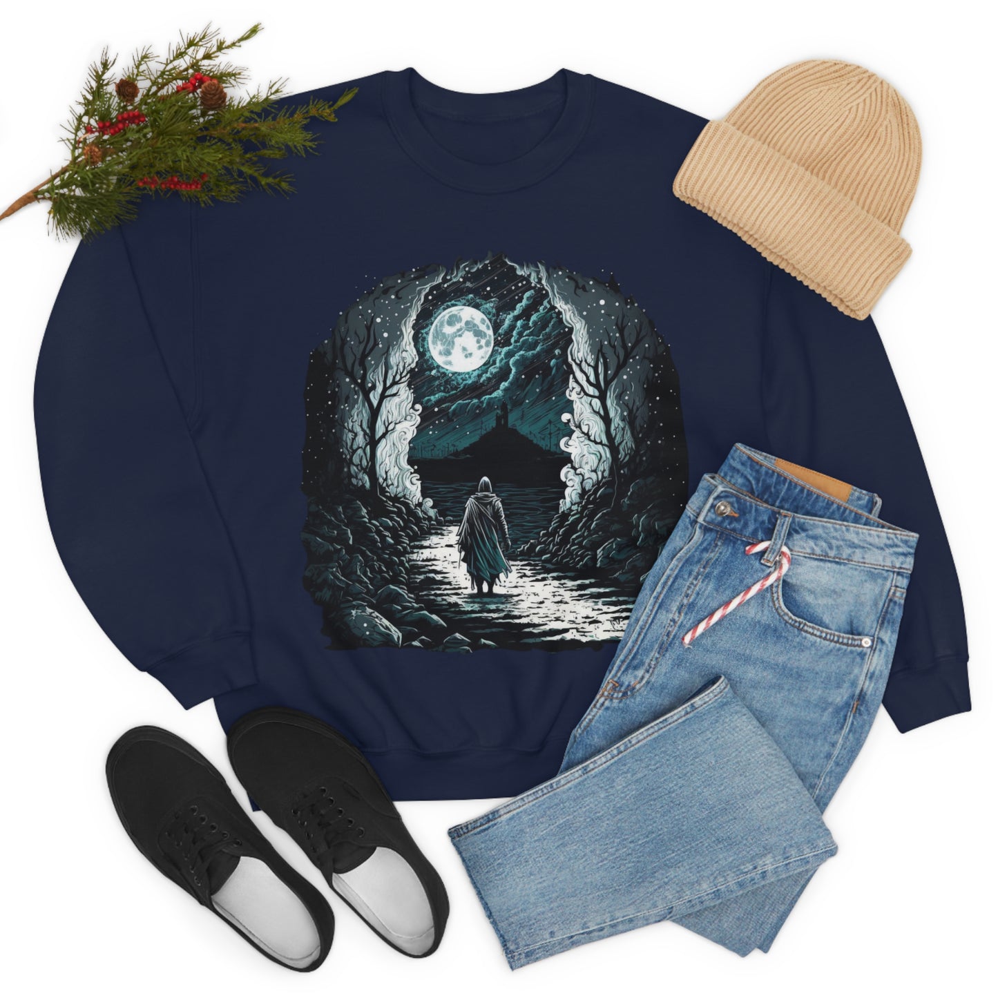 Life is a journey, enjoy the ride. Original Art. Unisex Heavy Blend Crewneck Sweatshirt.