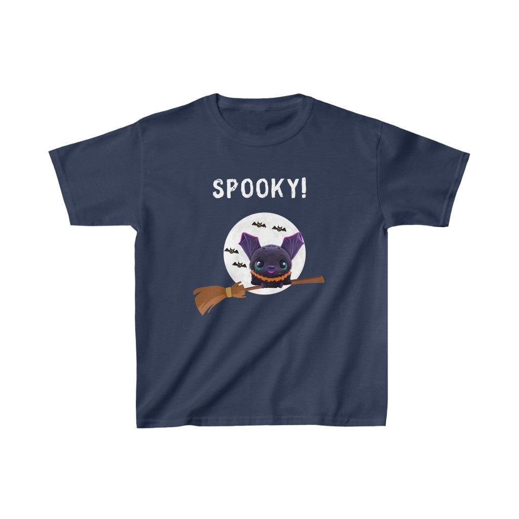 Spooky Bat Witch. Unisex Heavy Cotton Tee. Kids Heavy Cotton™ Tee.