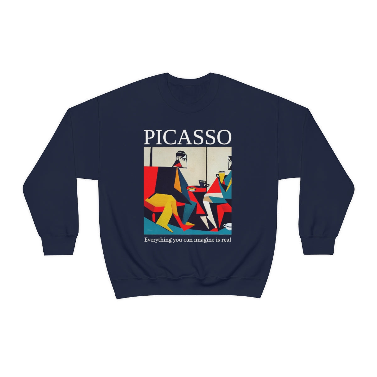 Everything You Can Imagine Is Real - Original Art Inspired By Picasso artwork. Unisex Heavy Blend Crewneck Sweatshirt.