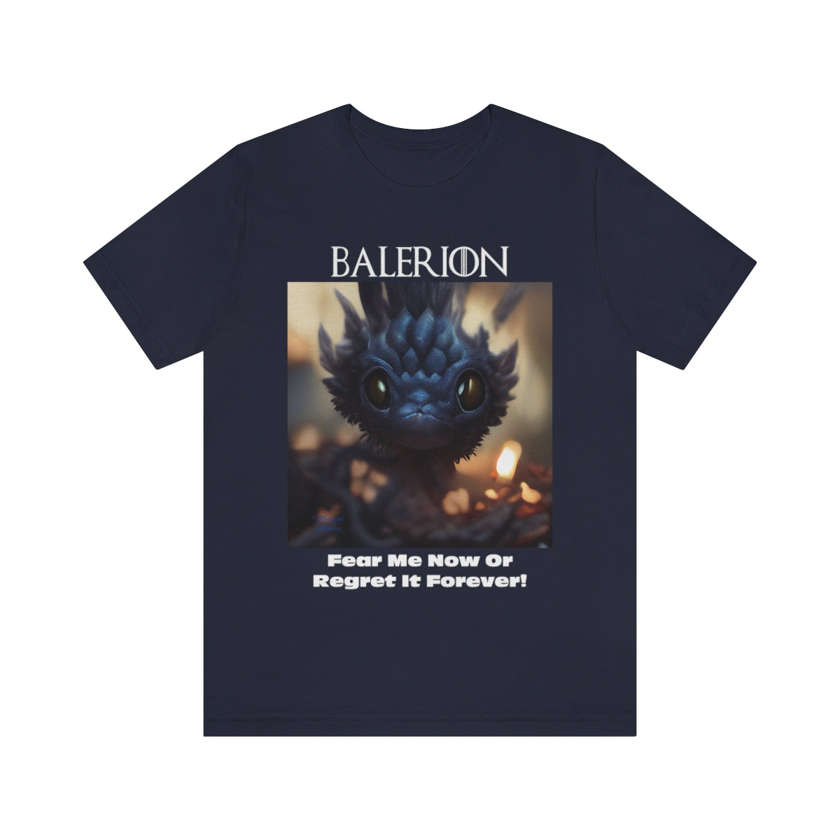 Funny Baby Balerion Dragon. Original Art. Unisex Jersey Short Sleeve Tee.