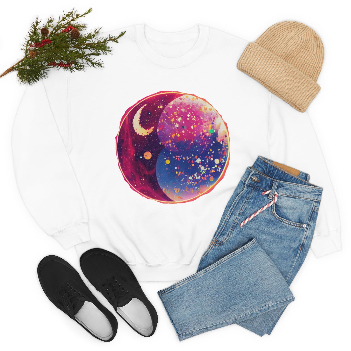 The Candy Galaxy - Original Art. Unisex Heavy Blend Crewneck Sweatshirt.