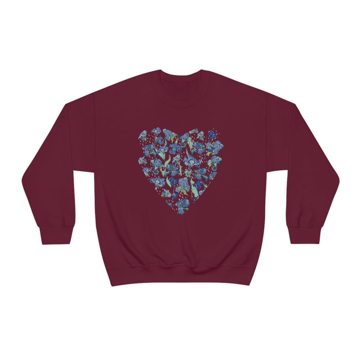 Blue Wildflowers. Unisex Heavy Blend Crewneck Sweatshirt.