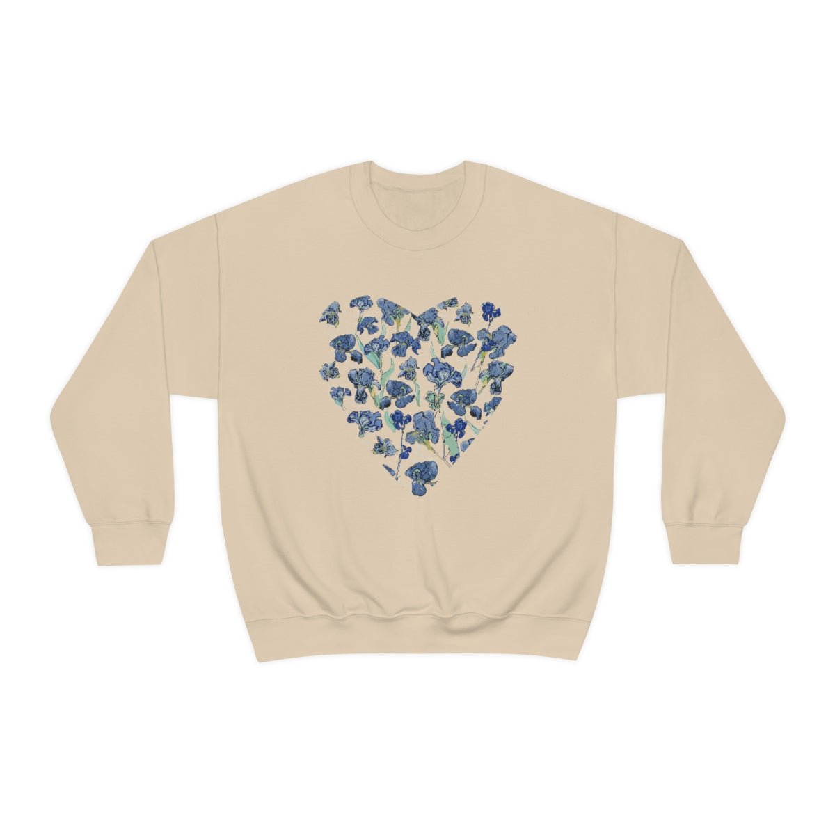 Blue Wildflowers. Unisex Heavy Blend Crewneck Sweatshirt.