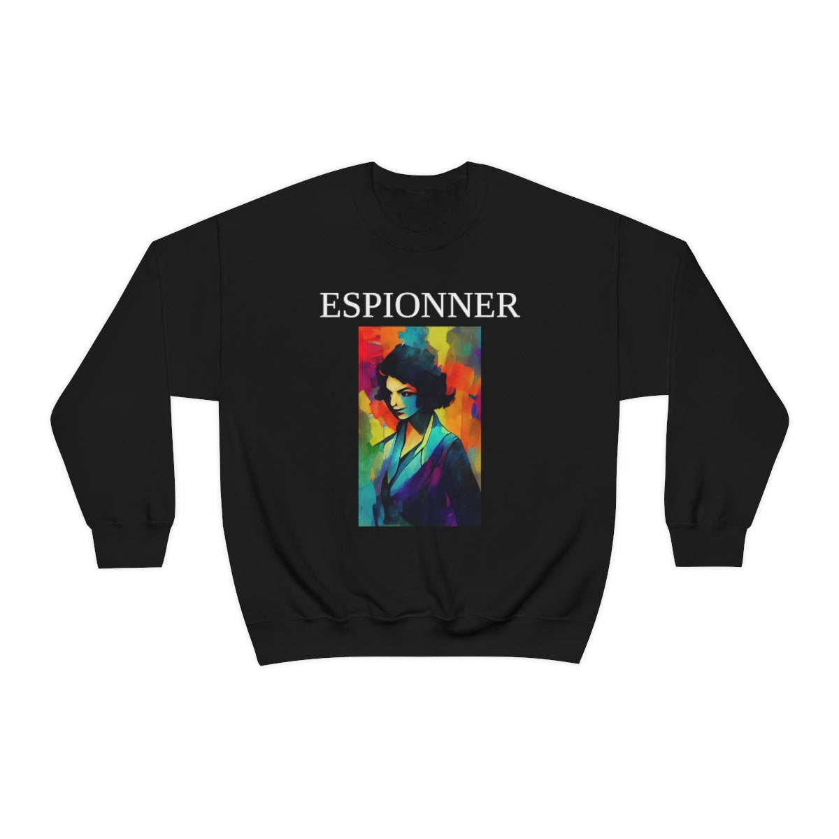The Spy - Original Art Remembering The Most Famous Woman Spy in WW2. Unisex Heavy Blend Crewneck Sweatshirt.