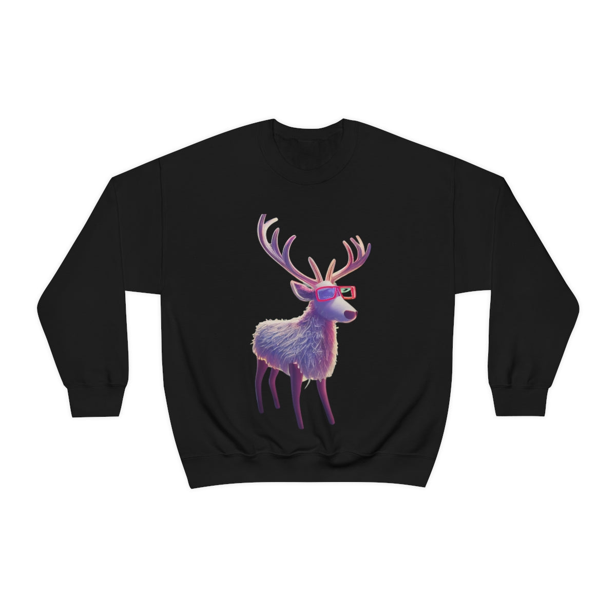 Reindeer In Style. Original Art. Unisex Heavy Blend Crewneck Sweatshirt.