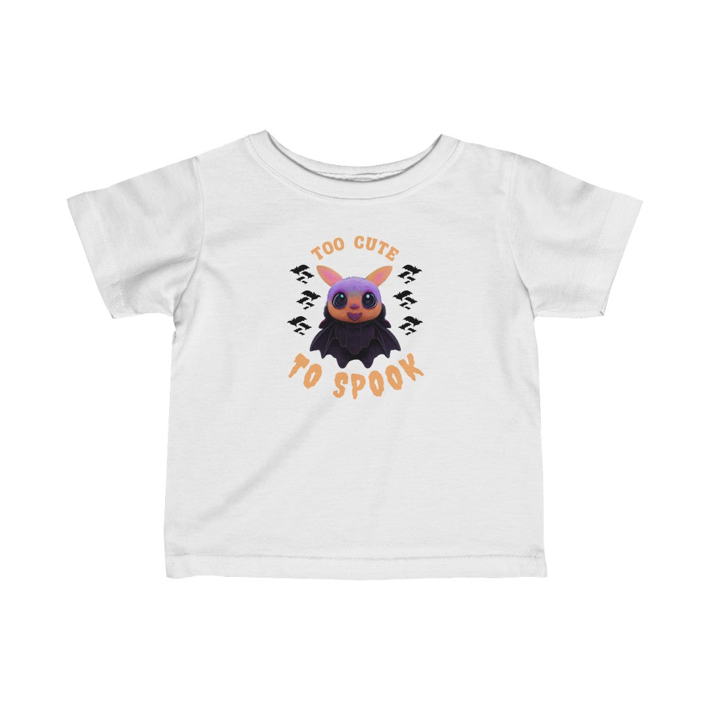 Too Cute Bat Wishing You A Happy Halloween. Unisex Heavy Cotton Tee. Infant Fine Jersey Tee.
