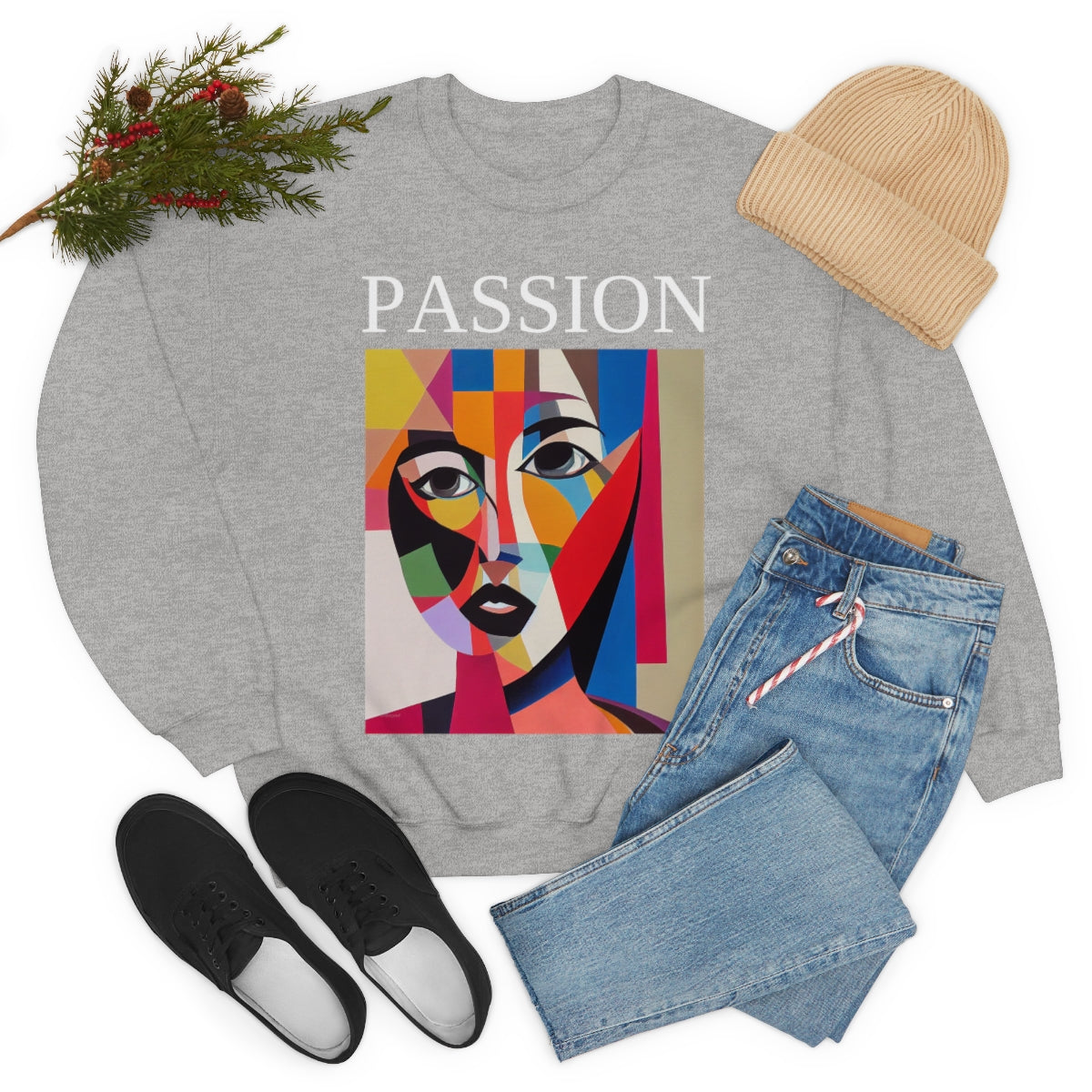 Follow Your Passion - Original Art. Unisex Heavy Blend Crewneck Sweatshirt.