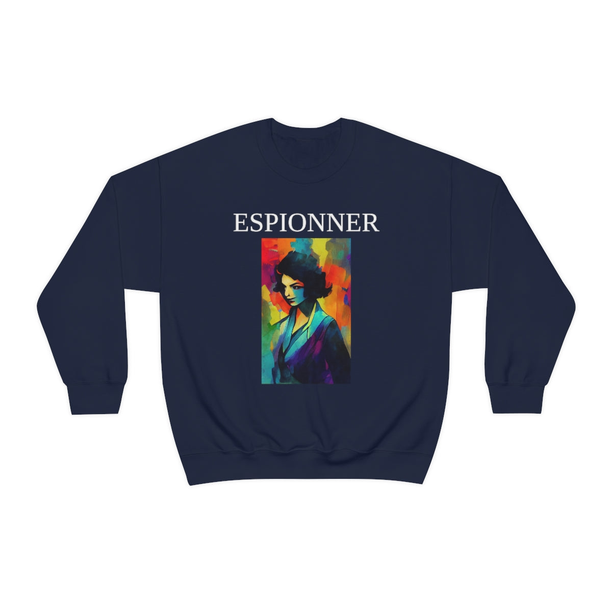 The Spy - Original Art Remembering The Most Famous Woman Spy in WW2. Unisex Heavy Blend Crewneck Sweatshirt.