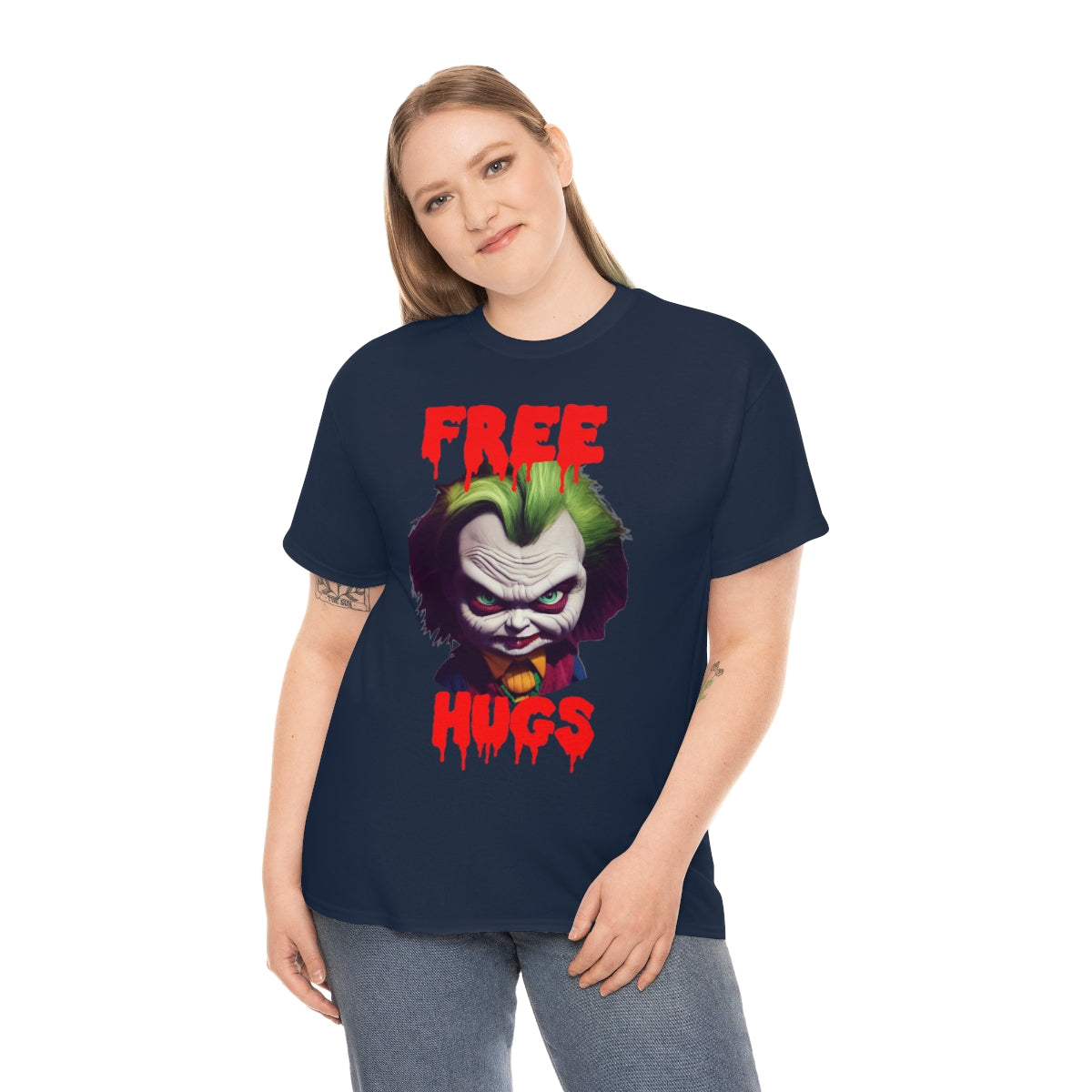 Free Hugs, Happy Halloween! Original art. Unisex Heavy Cotton Tee.