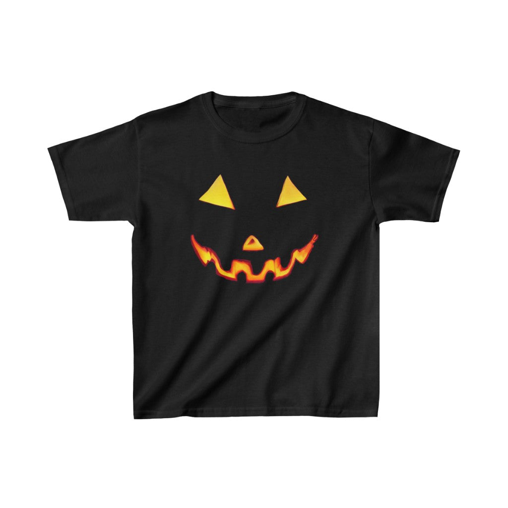 Giant Artistic Jack O' Lantern Face. Unisex Heavy Cotton Tee. Kids Heavy Cotton™ Tee.