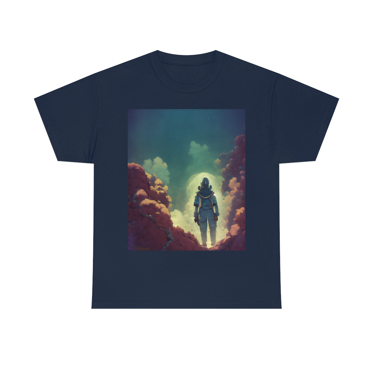 Astronaut Lost in Space. Original Artwork. Unisex Heavy Cotton Tee.