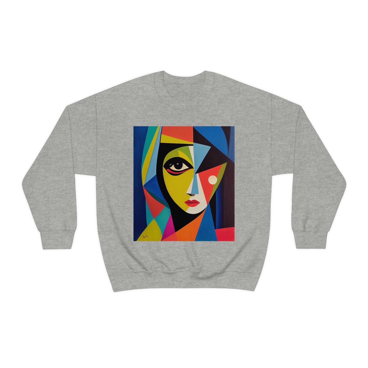 Alexandria A Cubism Original Art. Unisex Heavy Blend Crewneck Sweatshirt.