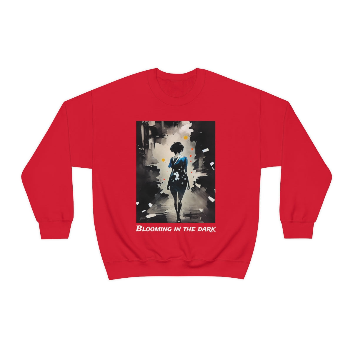 Blooming In The Dark - Original Art. Unisex Heavy Blend Crewneck Sweatshirt.