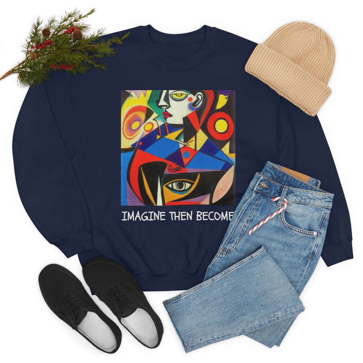 Imagine Then Become - Original Art. Unisex Heavy Blend Crewneck Sweatshirt.