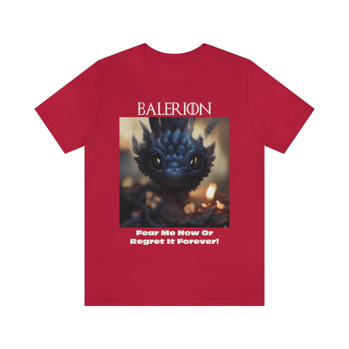 Funny Baby Balerion Dragon. Original Art. Unisex Jersey Short Sleeve Tee.