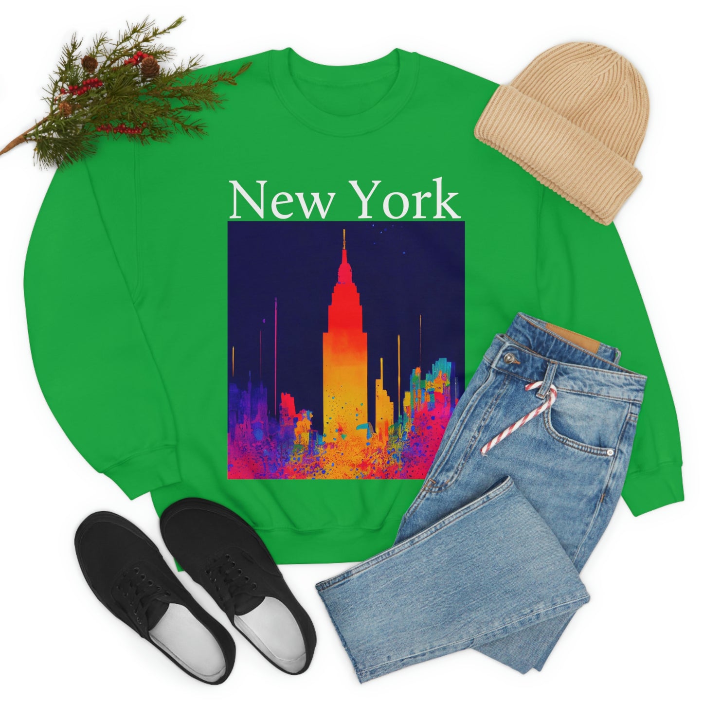 Empire State Of Creative. Original Art. Unisex Heavy Blend Crewneck Sweatshirt.