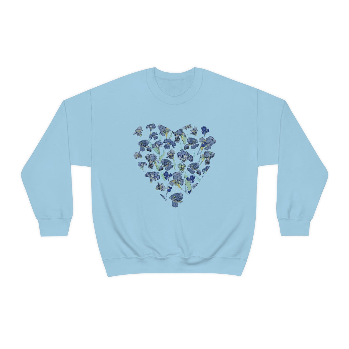 Blue Wildflowers. Unisex Heavy Blend Crewneck Sweatshirt.