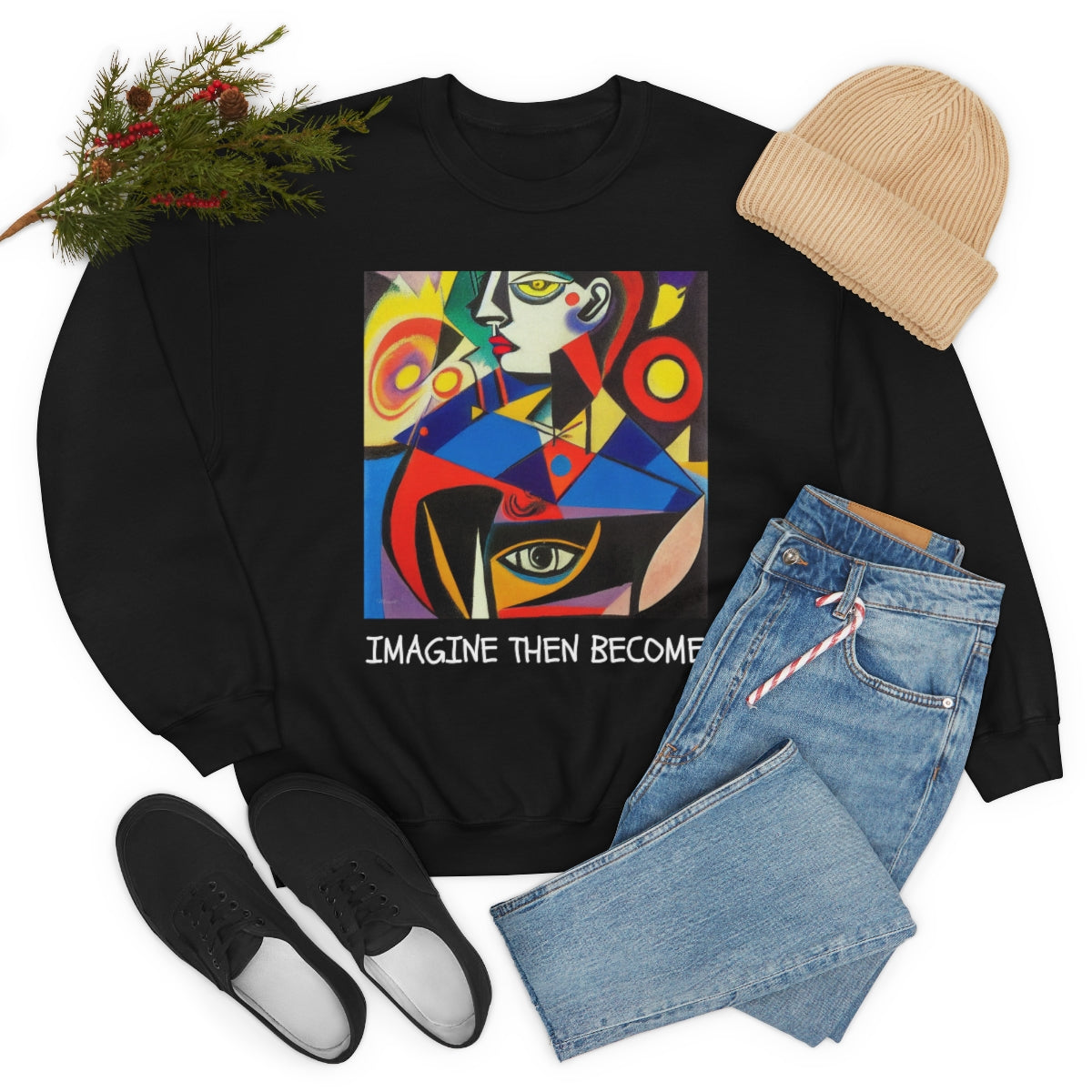 Imagine Then Become - Original Art. Unisex Heavy Blend Crewneck Sweatshirt.