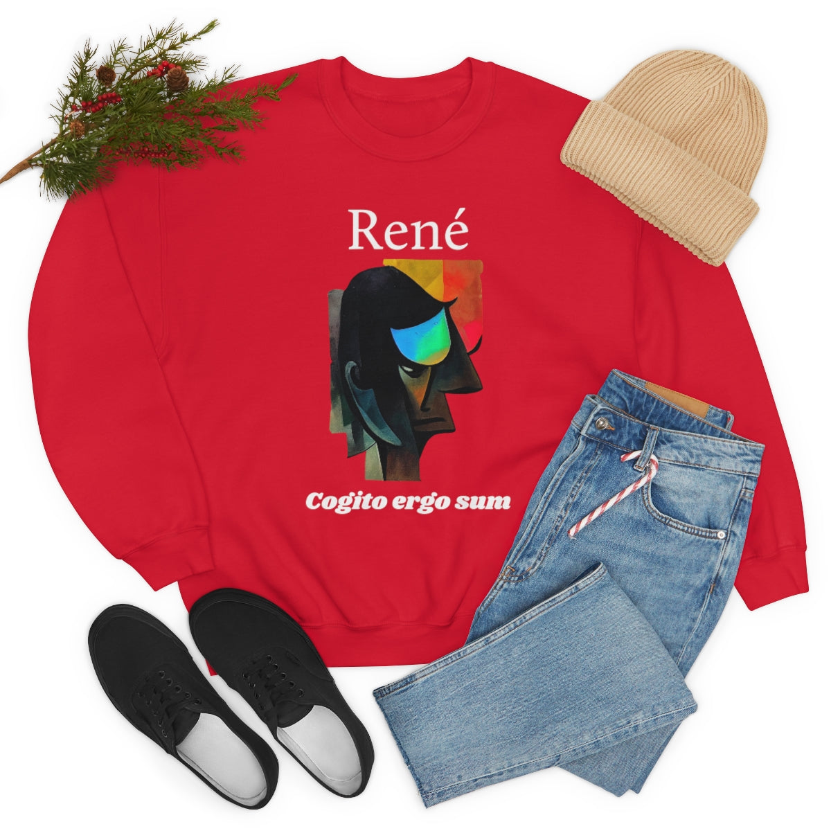 I Think Therefore I Am - Original Art. Unisex Heavy Blend Crewneck Sweatshirt.