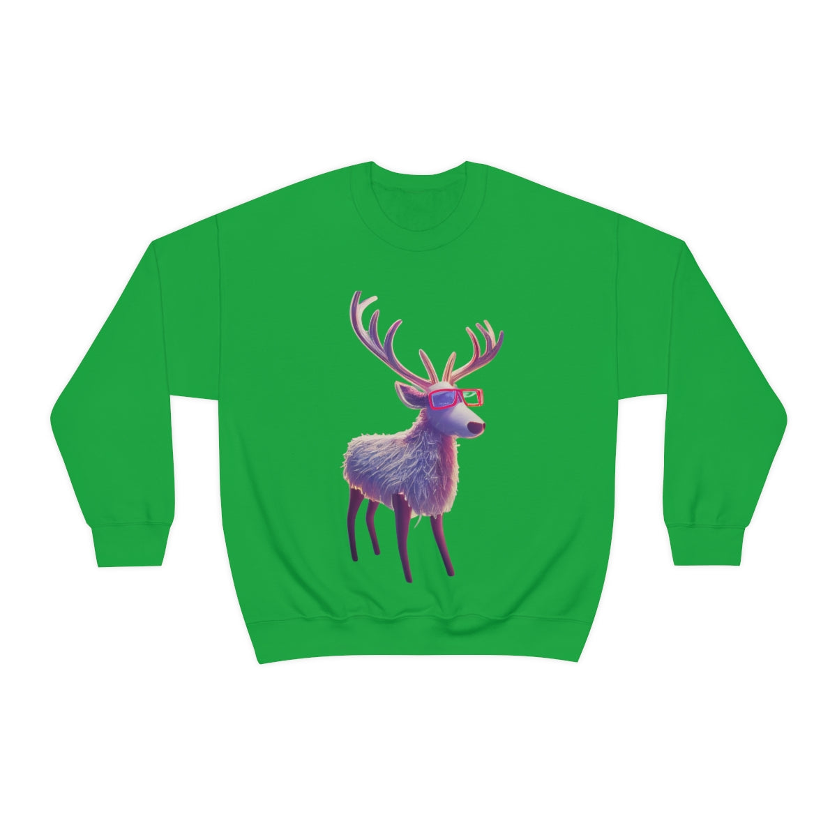 Reindeer In Style. Original Art. Unisex Heavy Blend Crewneck Sweatshirt.