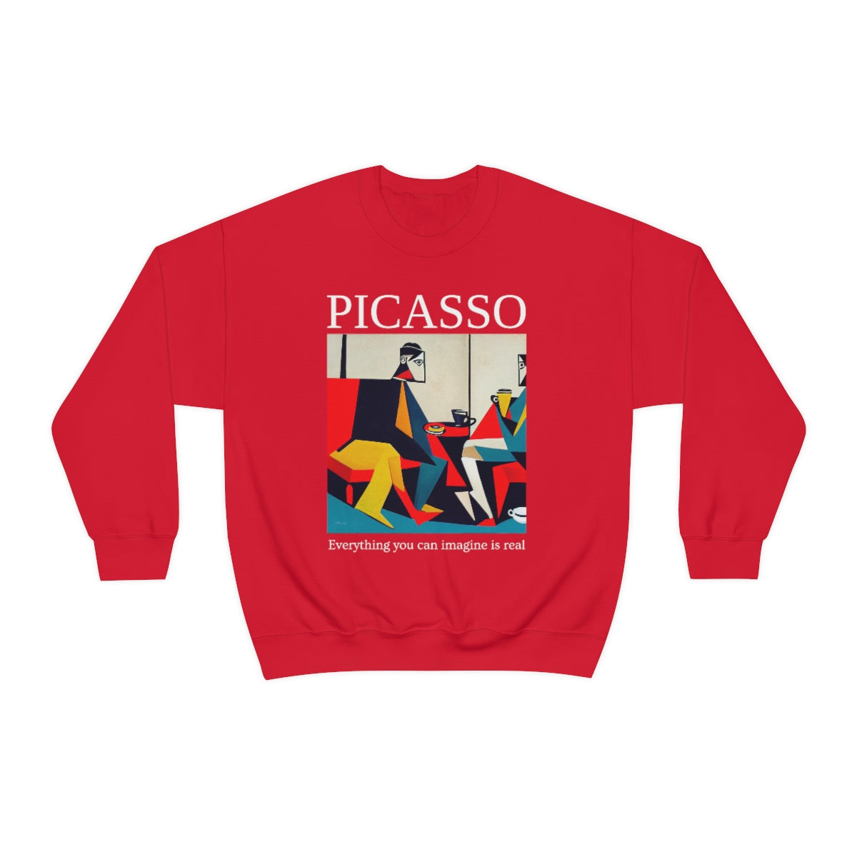 Everything You Can Imagine Is Real - Original Art Inspired By Picasso artwork. Unisex Heavy Blend Crewneck Sweatshirt.