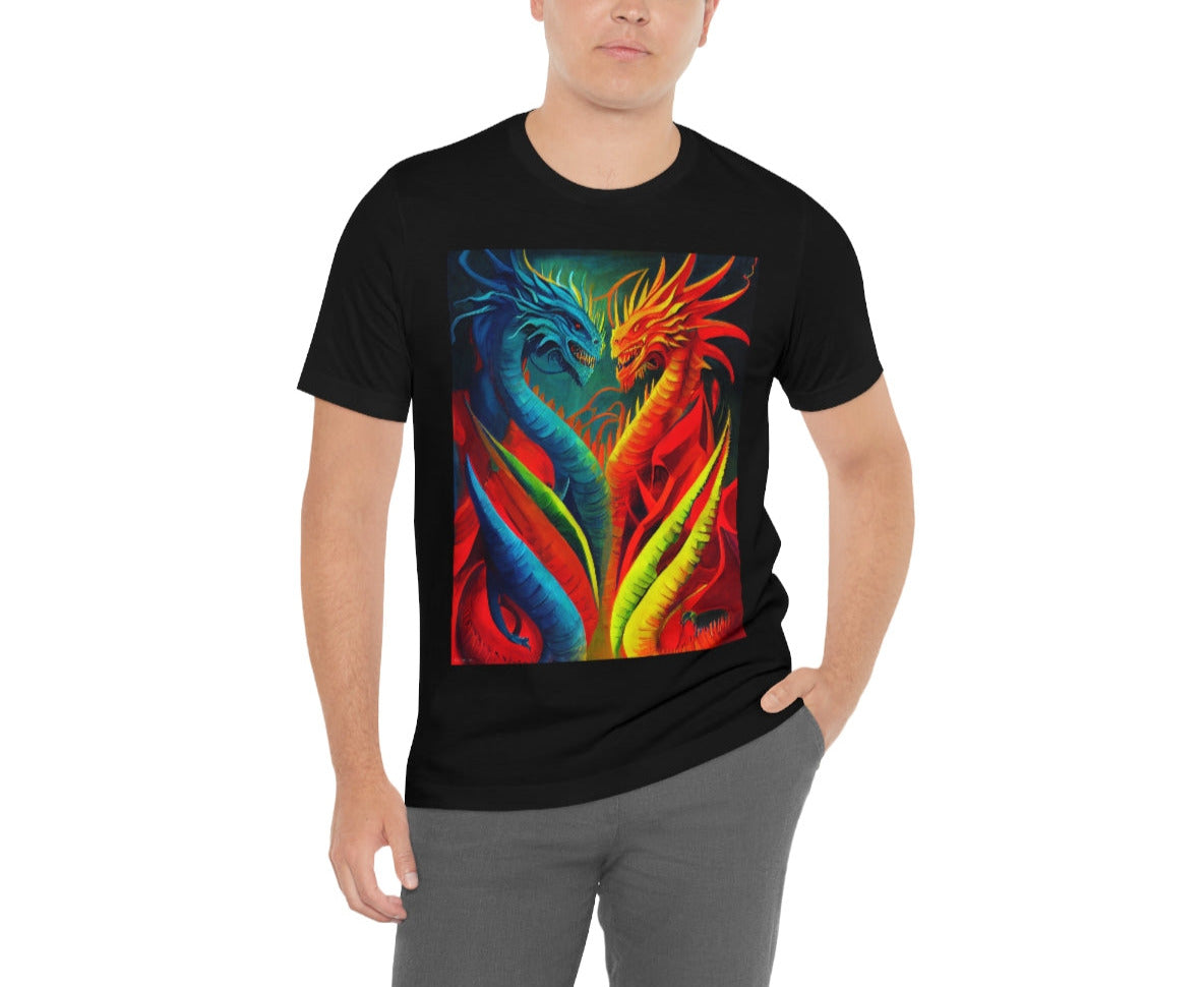 Dance of The Dragons. Original Art. Unisex Jersey Short Sleeve Tee.
