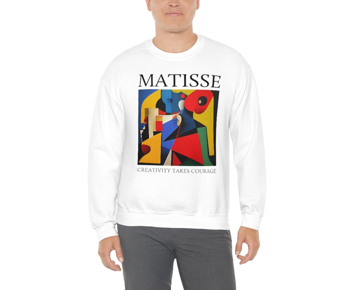 Creativity Takes Courage - Original Art Inspired By Matisse artwork. Unisex Heavy Blend Crewneck Sweatshirt.