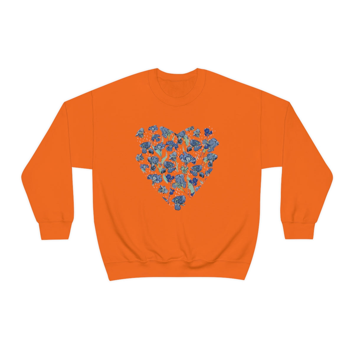 Blue Wildflowers. Unisex Heavy Blend Crewneck Sweatshirt.