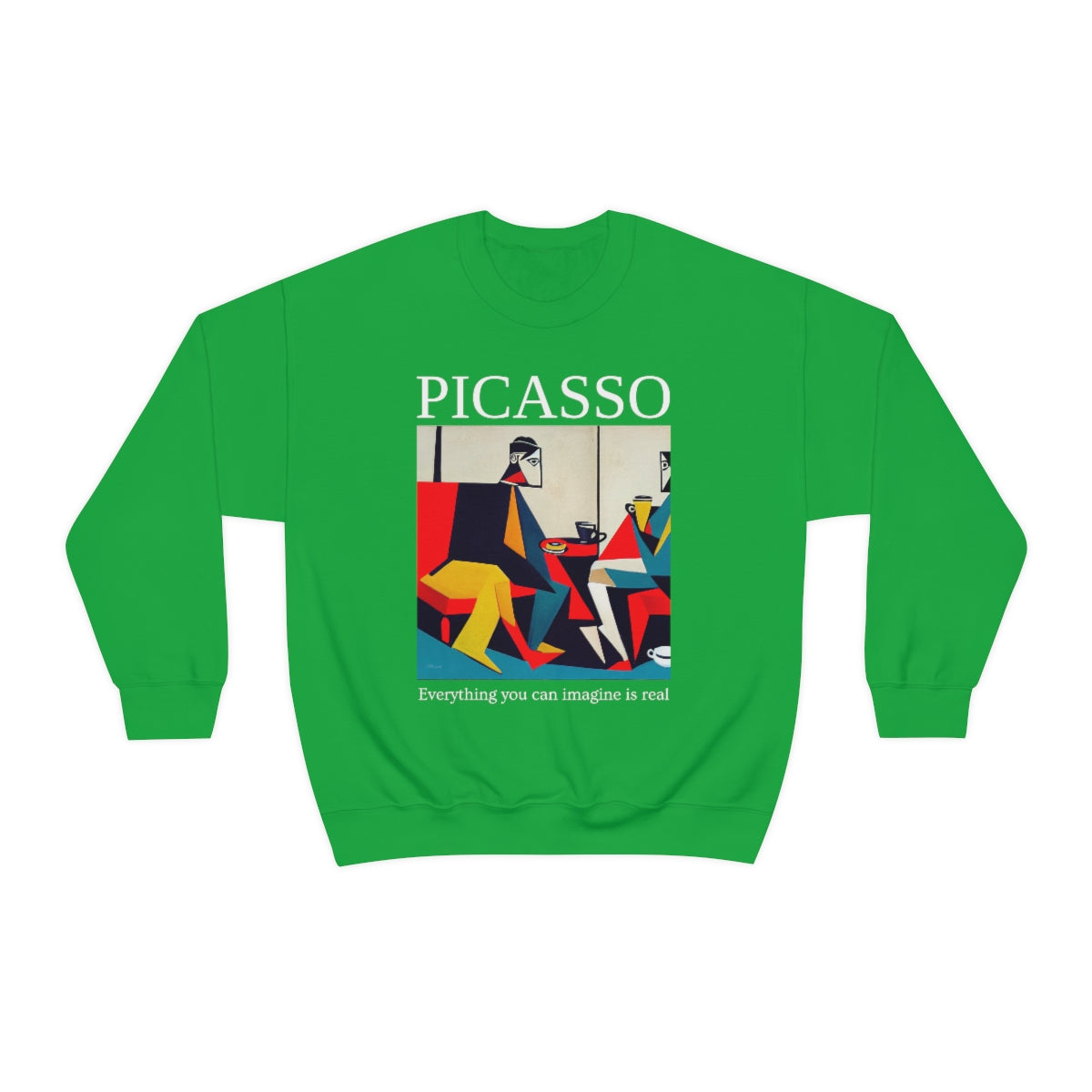Everything You Can Imagine Is Real - Original Art Inspired By Picasso artwork. Unisex Heavy Blend Crewneck Sweatshirt.