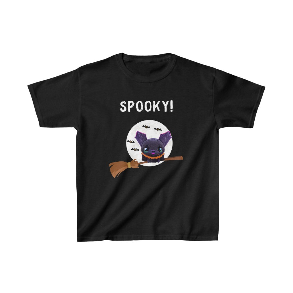 Spooky Bat Witch. Unisex Heavy Cotton Tee. Kids Heavy Cotton™ Tee.