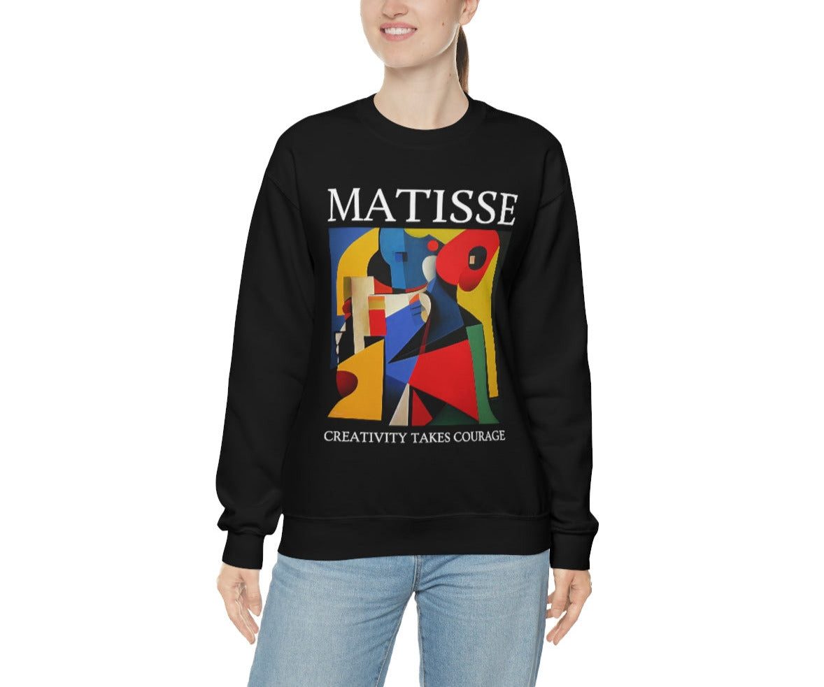 Creativity Takes Courage - Original Art Inspired By Matisse artwork. Unisex Heavy Blend Crewneck Sweatshirt.