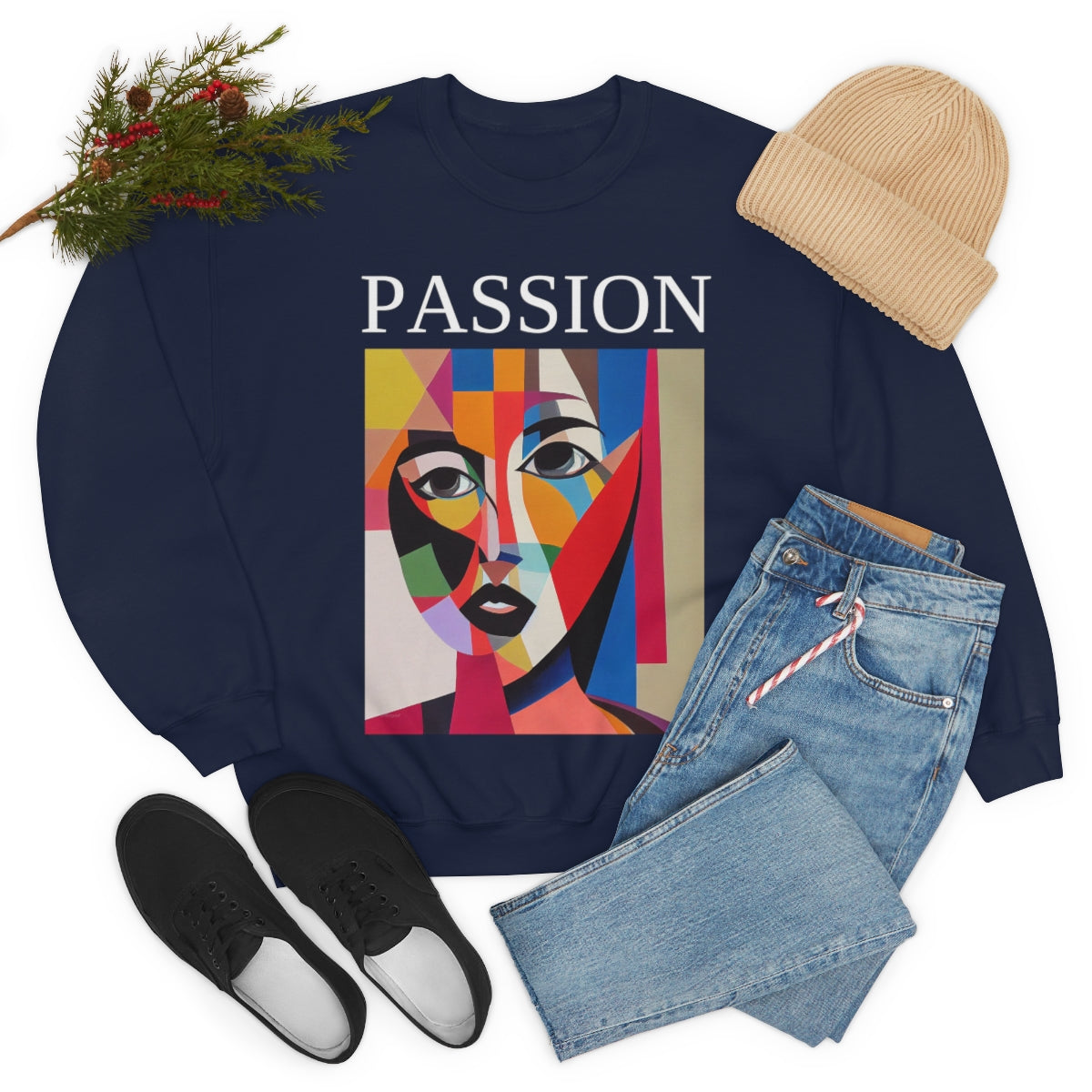 Follow Your Passion - Original Art. Unisex Heavy Blend Crewneck Sweatshirt.