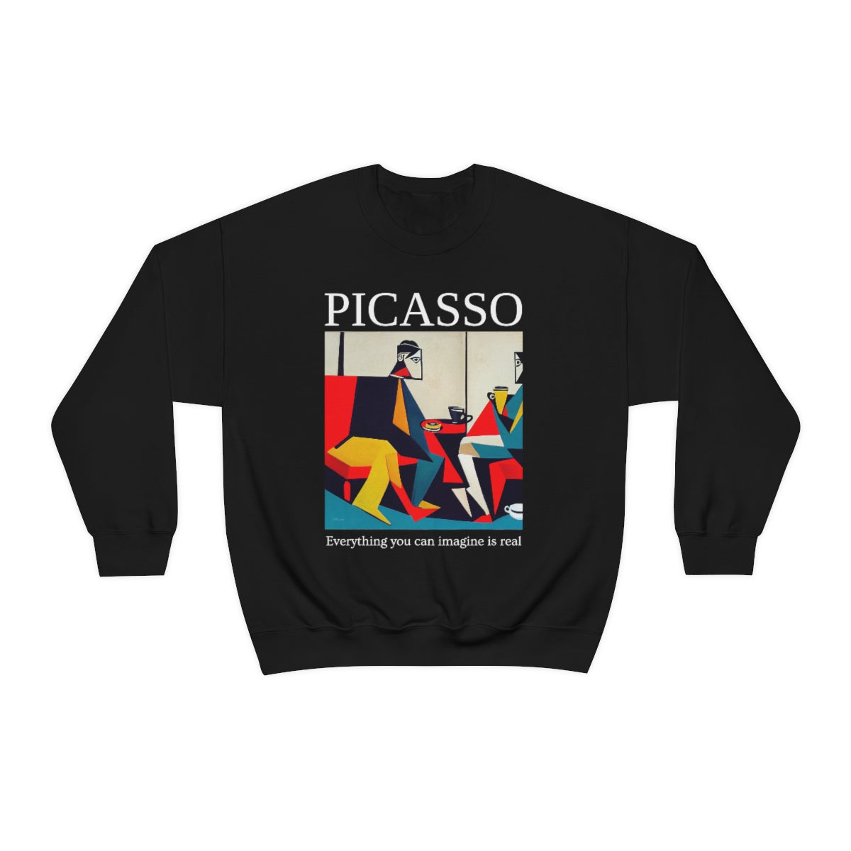 Everything You Can Imagine Is Real - Original Art Inspired By Picasso artwork. Unisex Heavy Blend Crewneck Sweatshirt.