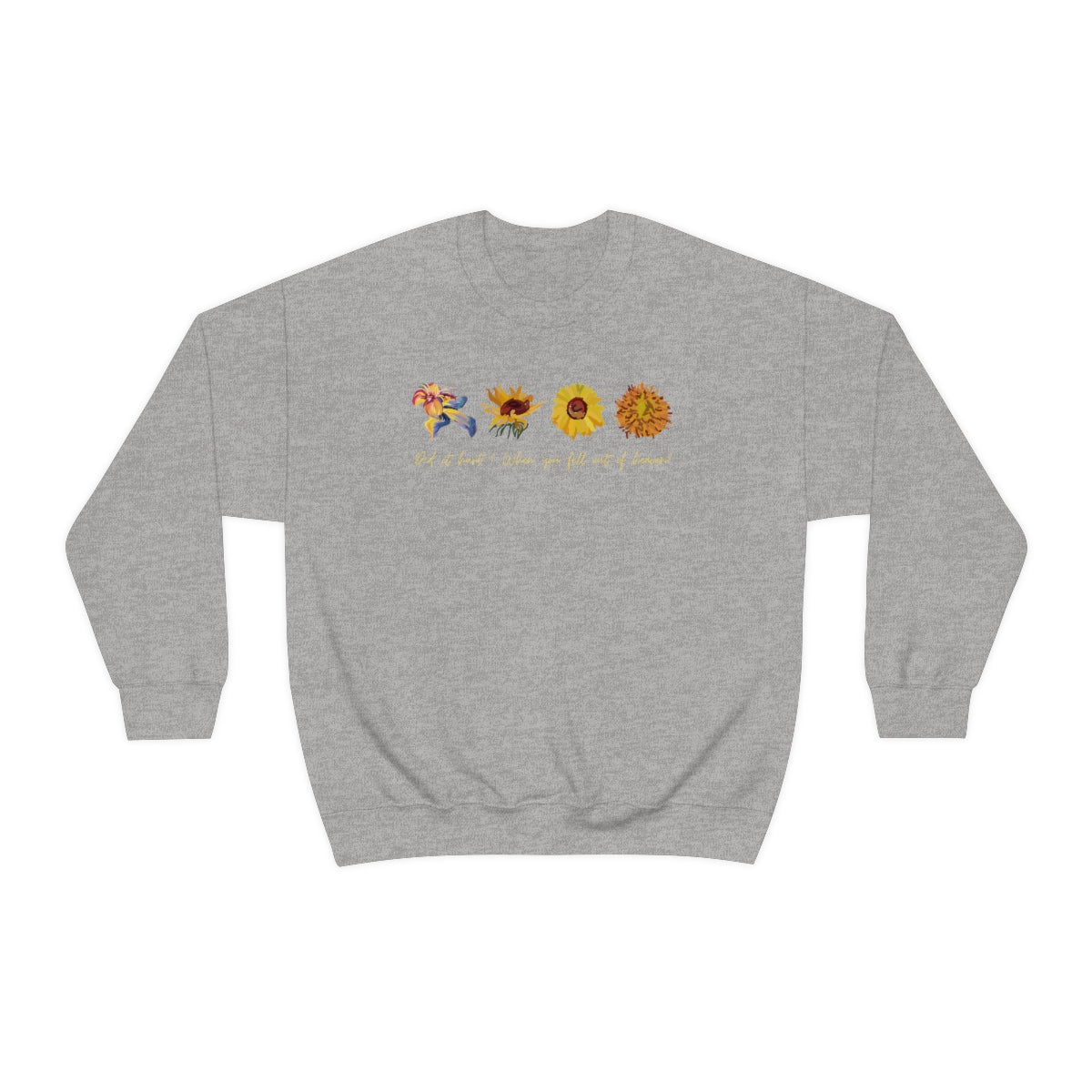 Wild flowers and Sunflowers Sweatshirt. Unisex Heavy Blend Crewneck Sweatshirt.