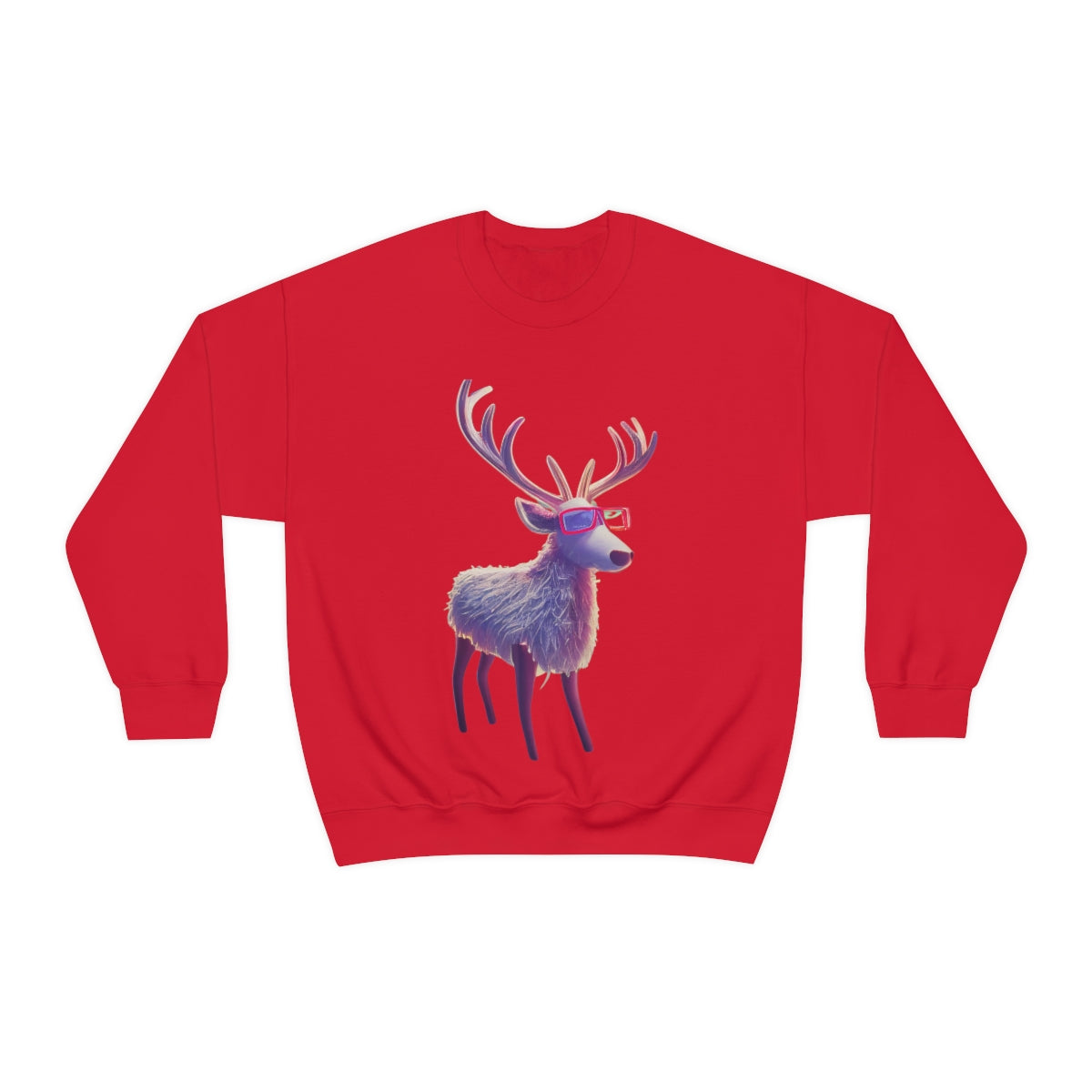 Reindeer In Style. Original Art. Unisex Heavy Blend Crewneck Sweatshirt.