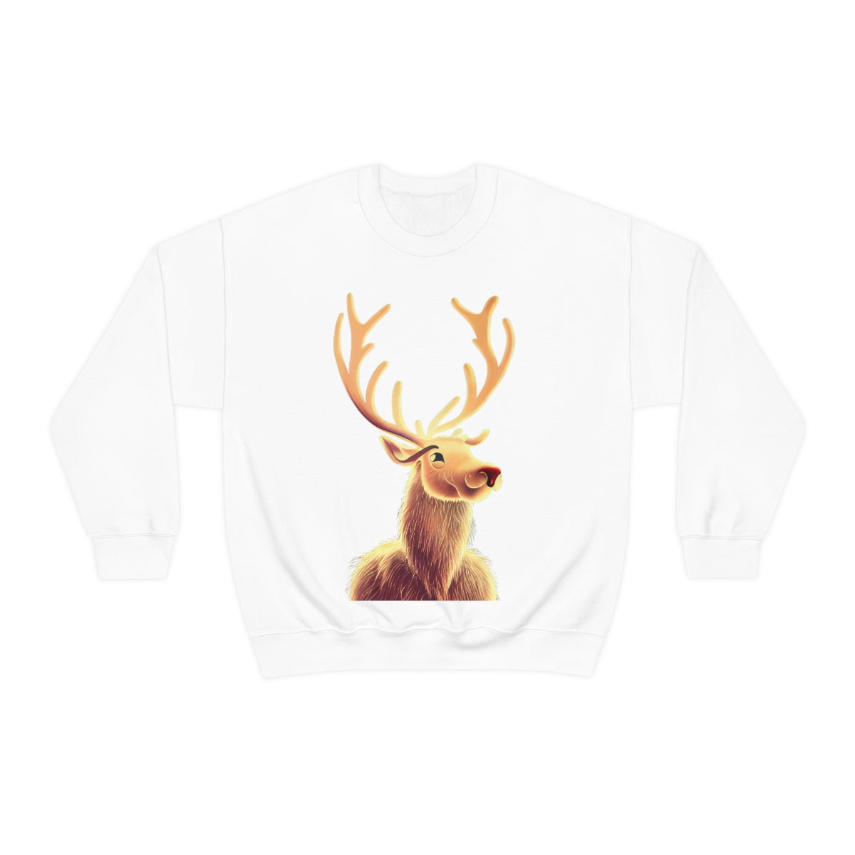 Reindeer Christmas Original Art. Unisex Heavy Blend Crewneck Sweatshirt.
