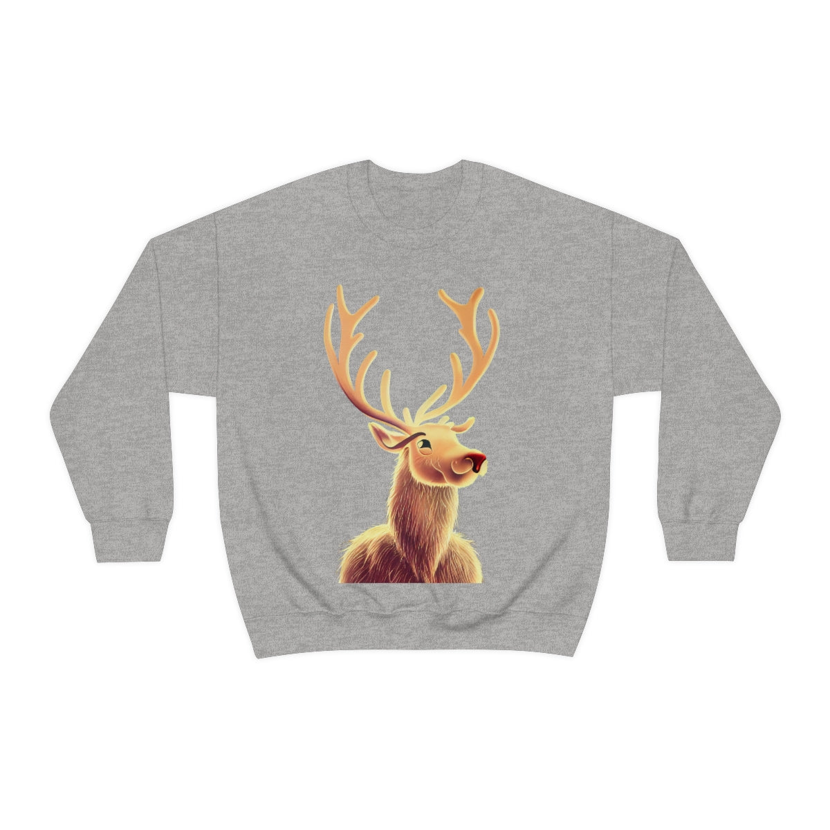 Reindeer Christmas Original Art. Unisex Heavy Blend Crewneck Sweatshirt.