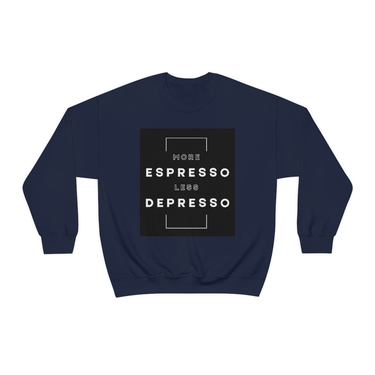 More Espresso Less Depresso. Unisex Heavy Blend Crewneck Sweatshirt.