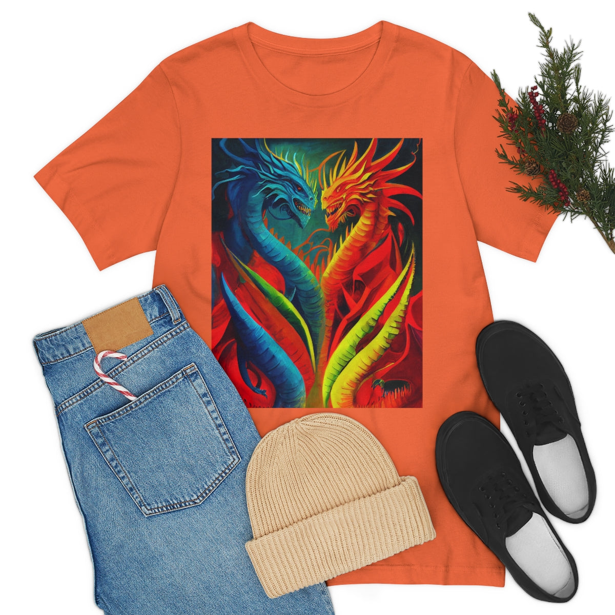 Dance of The Dragons. Original Art. Unisex Jersey Short Sleeve Tee.