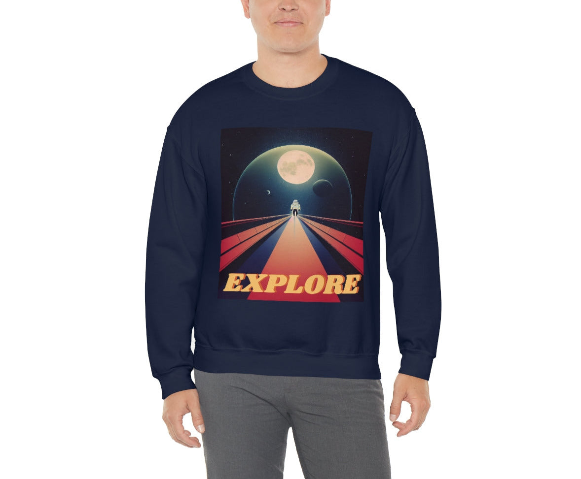 Explore Strange New Planets. Unisex Heavy Blend Crewneck Sweatshirt.