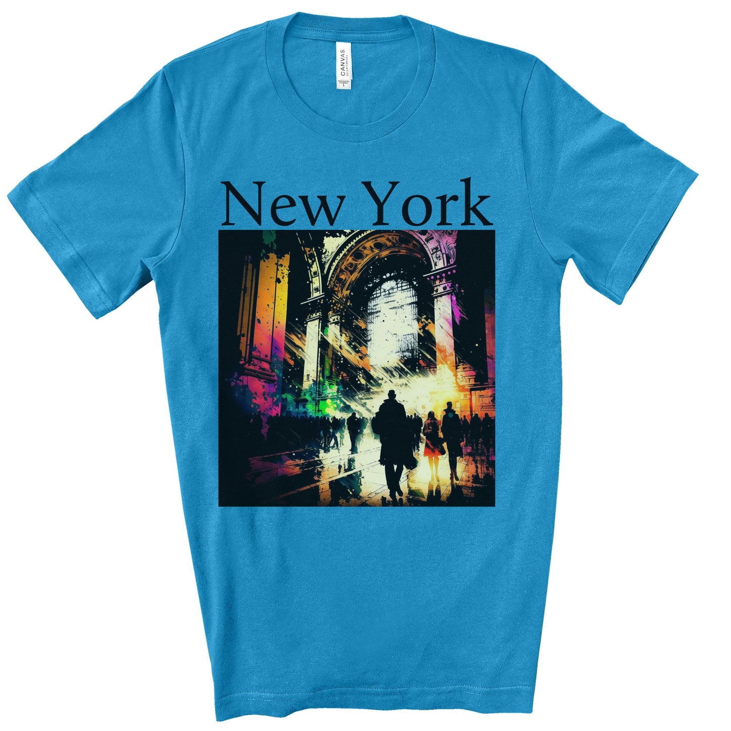 Rush Hour By Grand Central New York City. Original Art. Unisex Jersey Short Sleeve Tee.