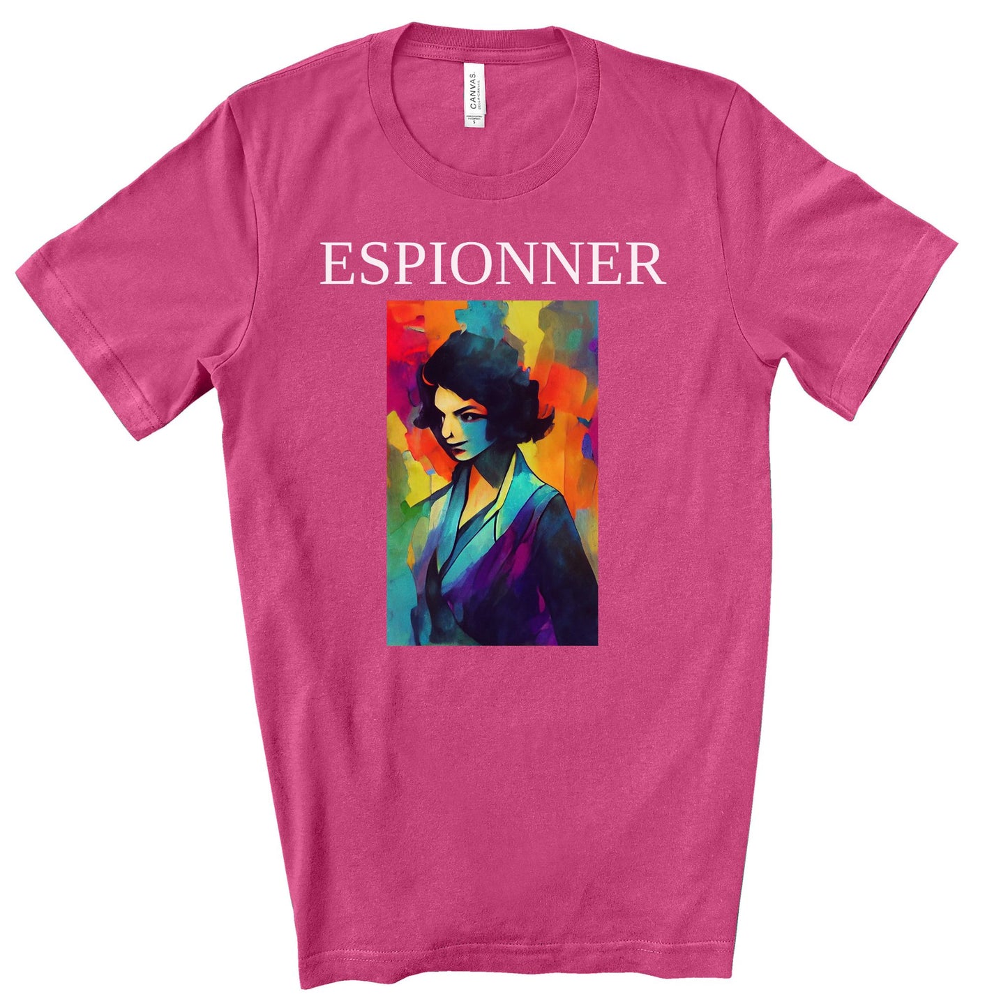 The Spy - Original Art Remembering The Most Famous Woman Spy in WW2. Unisex Jersey Short Sleeve Tee.