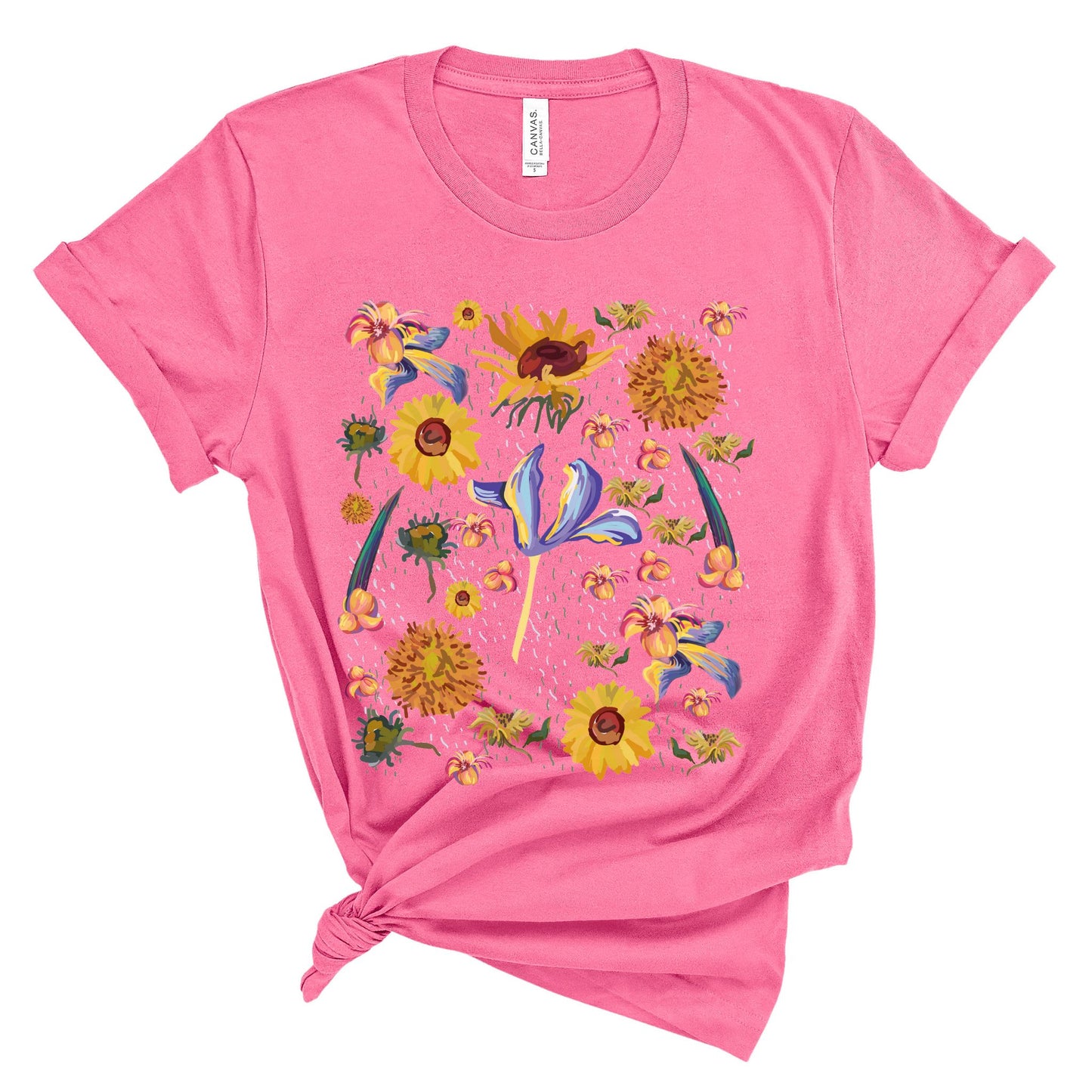 Wildflowers Original Art Inspired by Vincent van Gogh Paintings. Unisex Jersey Short Sleeve Tee.