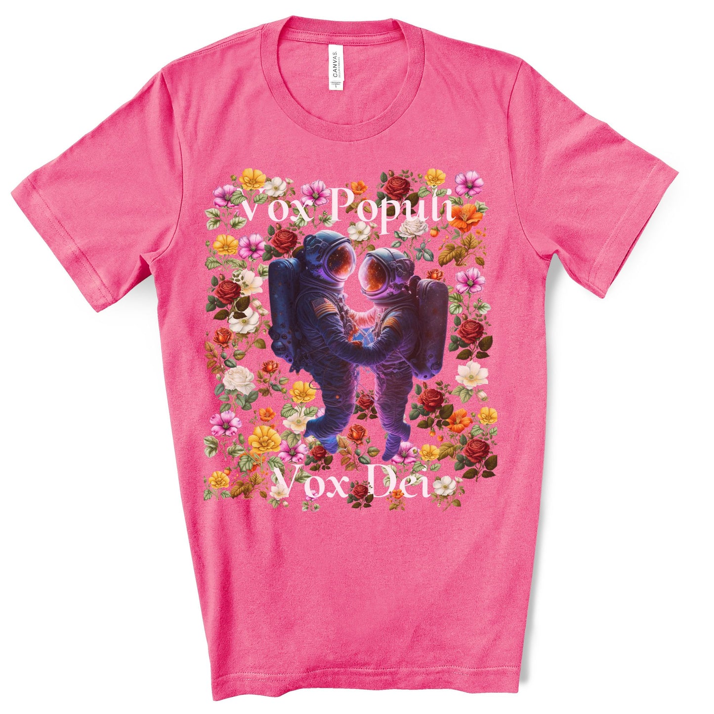 Flowers in Zero-G: A Cosmic Love Story. Original Art. Unisex Jersey Short Sleeve Tee.