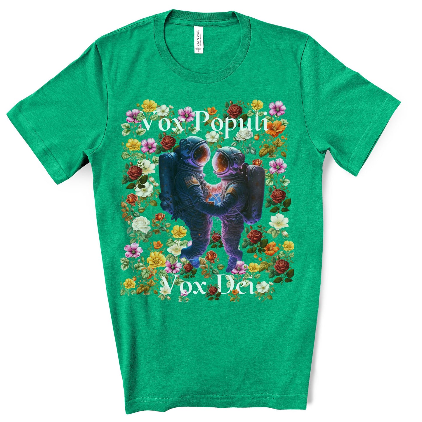 Flowers in Zero-G: A Cosmic Love Story. Original Art. Unisex Jersey Short Sleeve Tee.