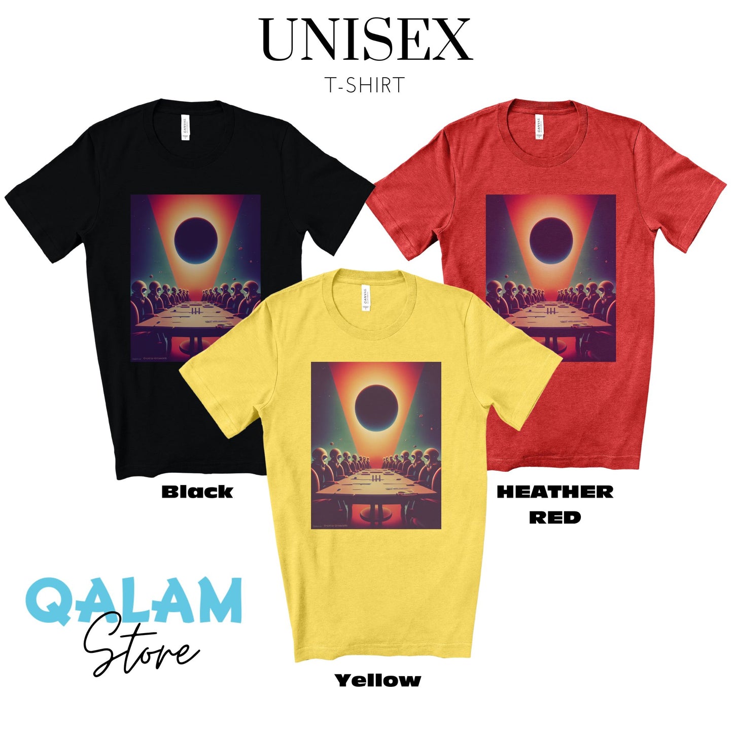 Alien’s World domination meeting. Original Art. Unisex Jersey Short Sleeve Tee.