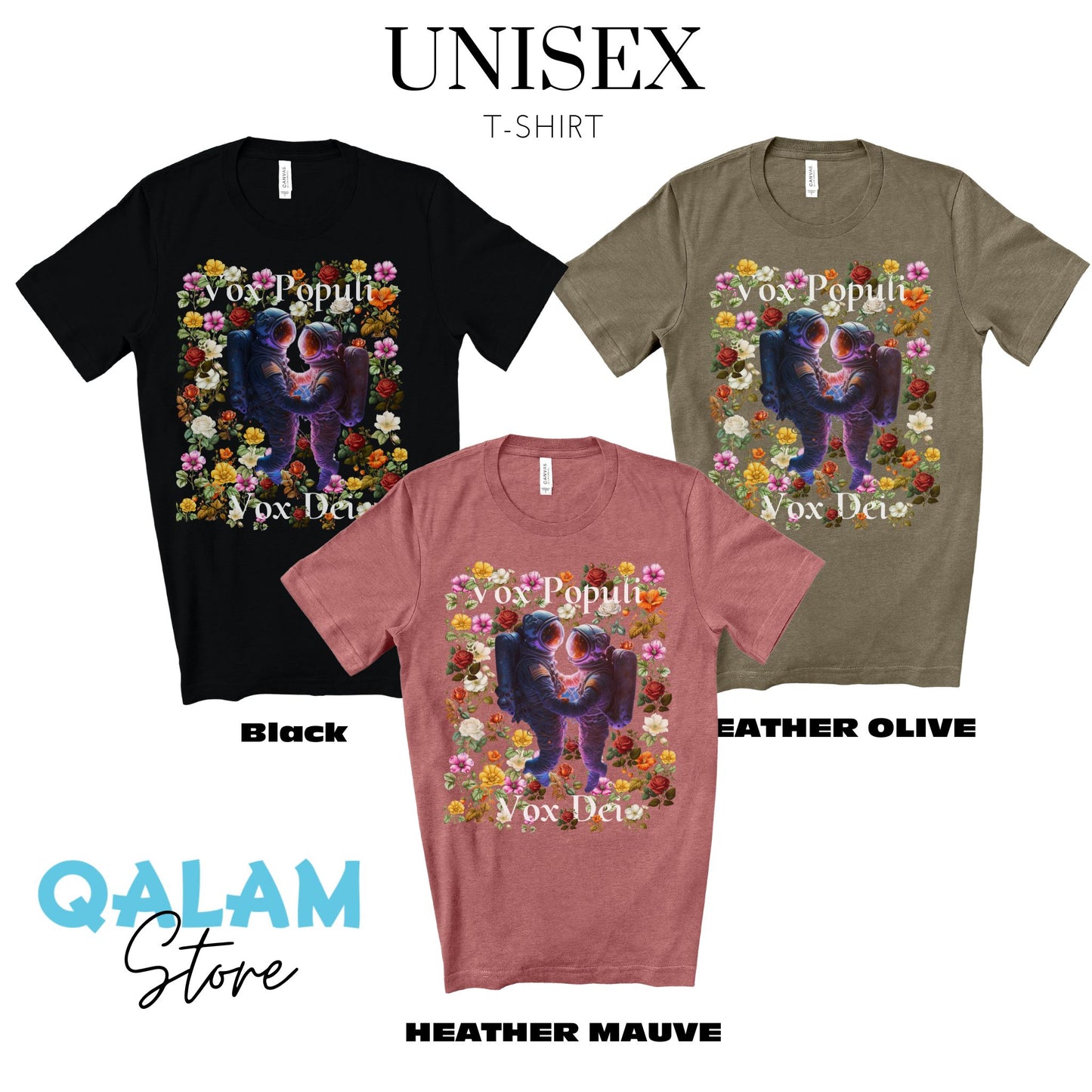 Flowers in Zero-G: A Cosmic Love Story. Original Art. Unisex Jersey Short Sleeve Tee.